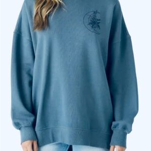 O'Neill Blue Graphic Crewneck Sweatshirt oversized